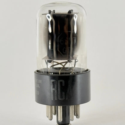 (1) Tested 1954 RCA 6SN7GTB Tube Date Code 430 Black Staggered Plates 6SN7 GT