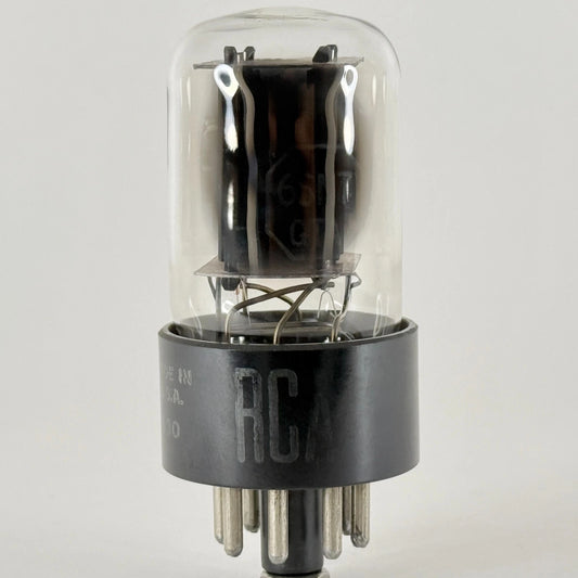 (1) Tested 1954 RCA 6SN7GTB Tube Date Code 430 Black Staggered Plates 6SN7 GT