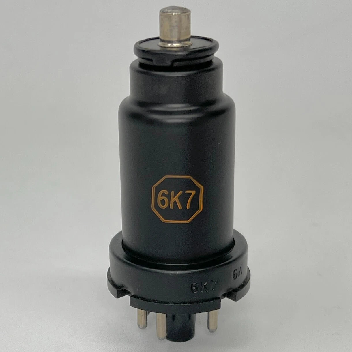(1) Tested GM Delco 6K7 Tube with Box Remote Cut Off Pentode Metal Vacuum Tube