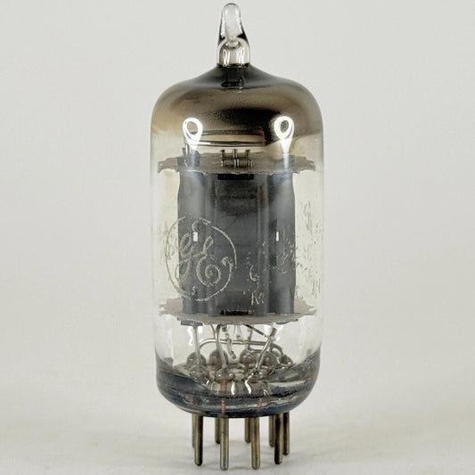 (1) Tested GE 12AU7 Tube Date Code 4-35 Gray Plates Horseshoe Halo Twin Triode