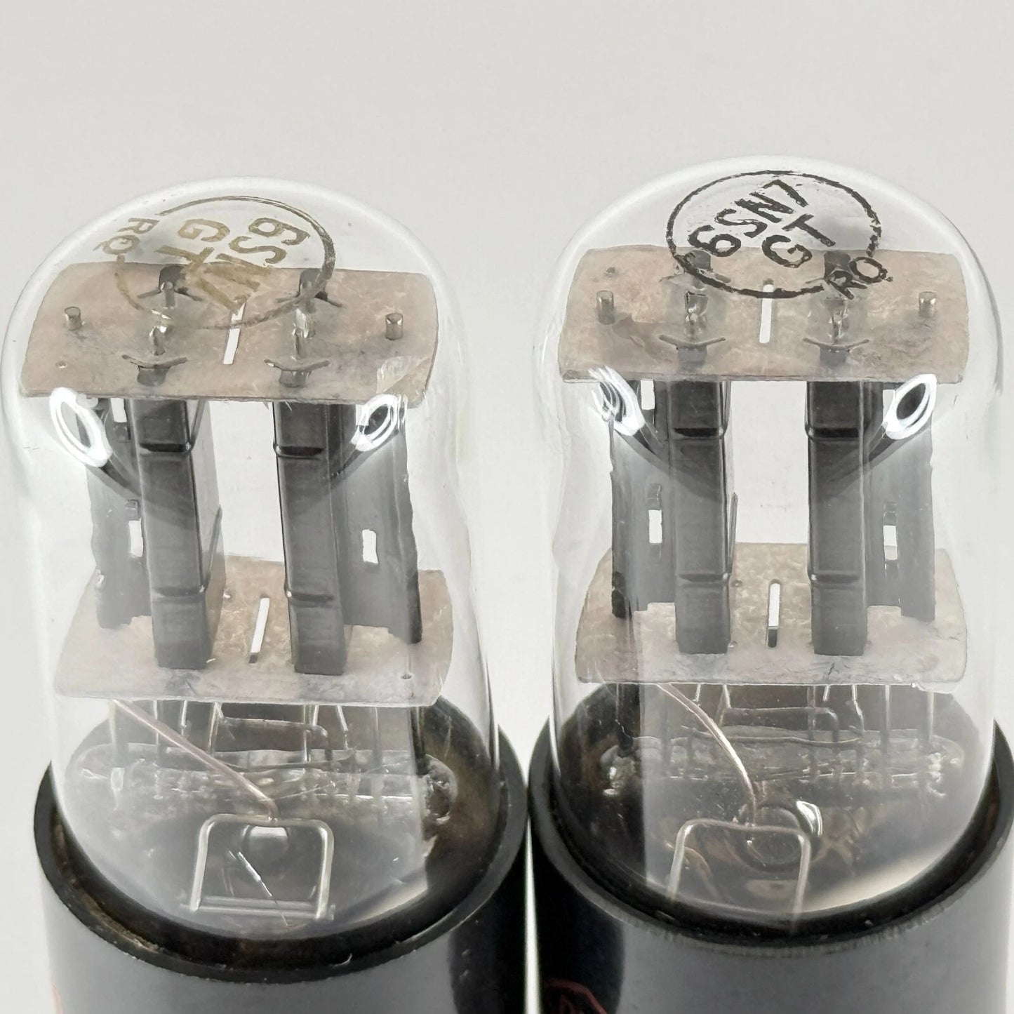 Tested Matched Pair 1958 CBS 6SN7GT Tubes Black T Plates Codes 5805 6SN7 GT