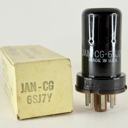 (1) Tested GE JAN CG 6SJ7Y Tube & Box Date Code 66-09 6SJ7 Mil-Spec Pentode (a)