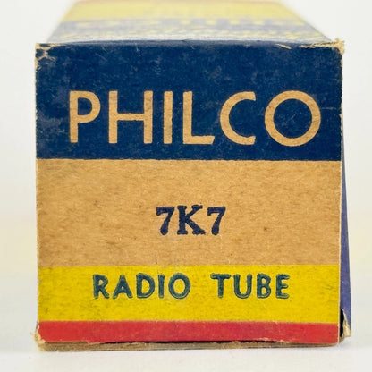 (1) Tested Philco 7K7 Tube with Box Date Code P8 Diode Triode Loktal Tube