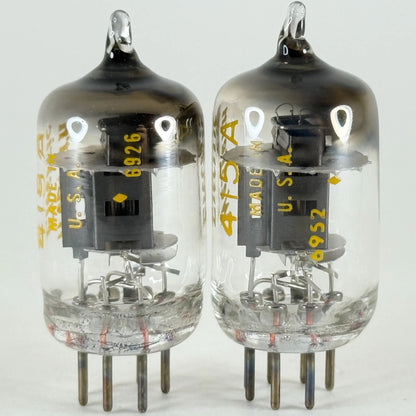 Tested Matched Pair 1969 Western Electric 415A Tubes Codes 6926 and 6952