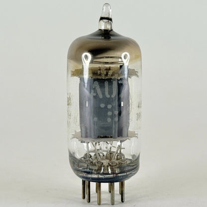 (1) Tested GE 12AU7 Tube Date Code 4-35 Gray Plates Horseshoe Halo Twin Triode
