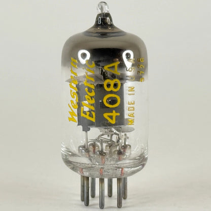 (1) Tested 1957 Western Electric 408A Tube Black Plates Square Getter Code 5726