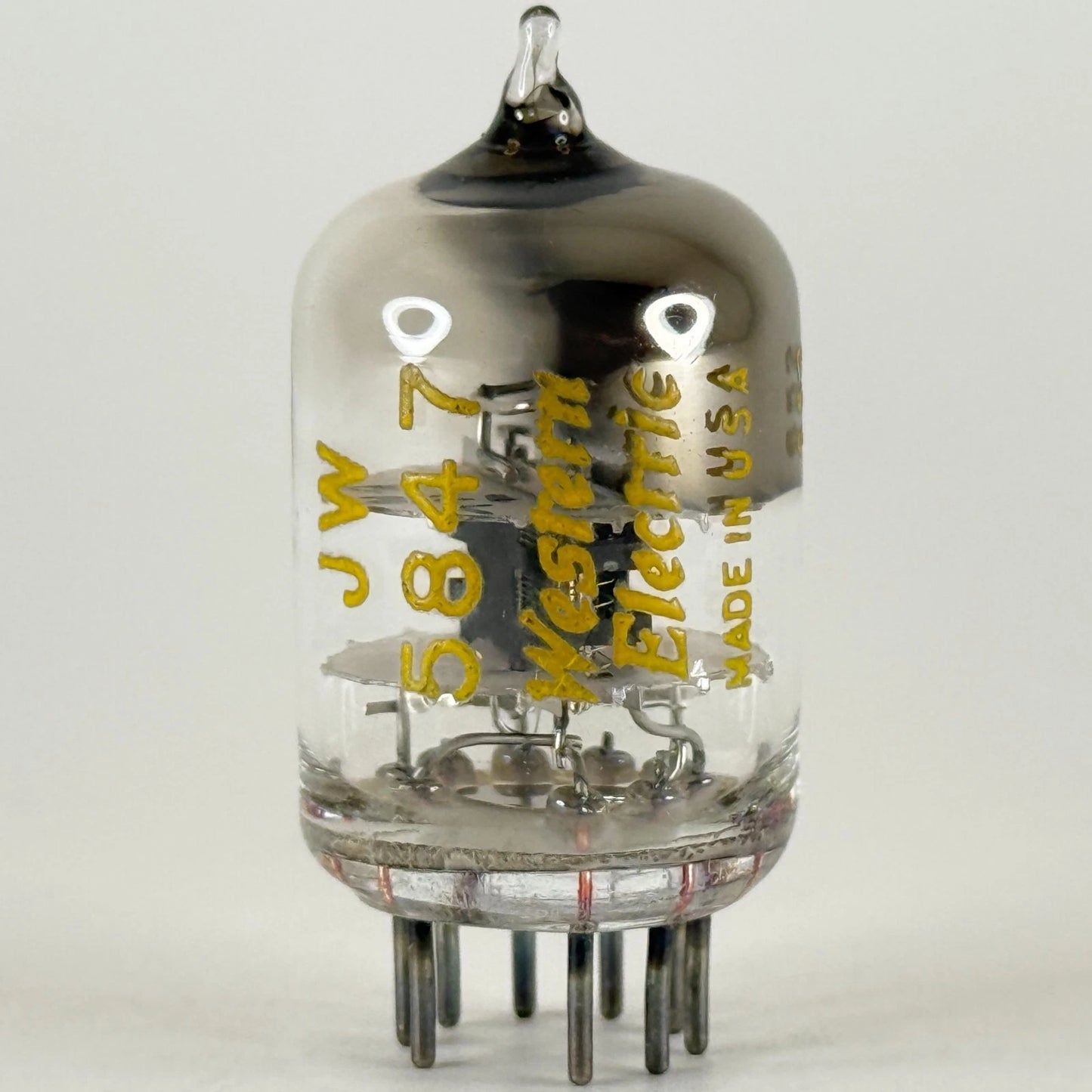 (1) Tested 1946 Western Electric JW 5847 Tube Black Plates Square Get Code 652
