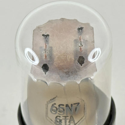 (1) Tested CBS 6SN7GTA Tube with Box Black Plates Date Code 5517 6SN7 GTA