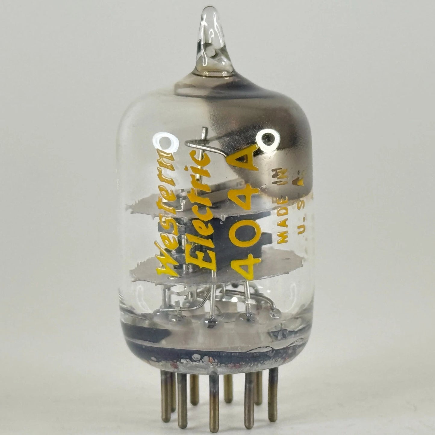 (1) Tested 1967 Western Electric 404A Tube Black Plates Square Getter Code 6739
