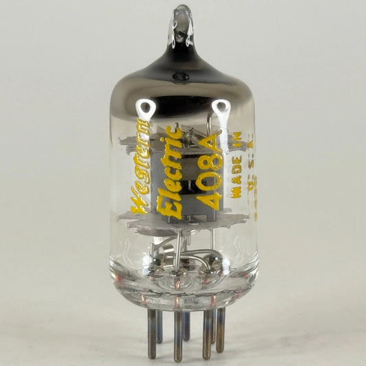 (1) Tested 1974 Western Electric 408A Tube Black Plates O Halo Getter Code 7439