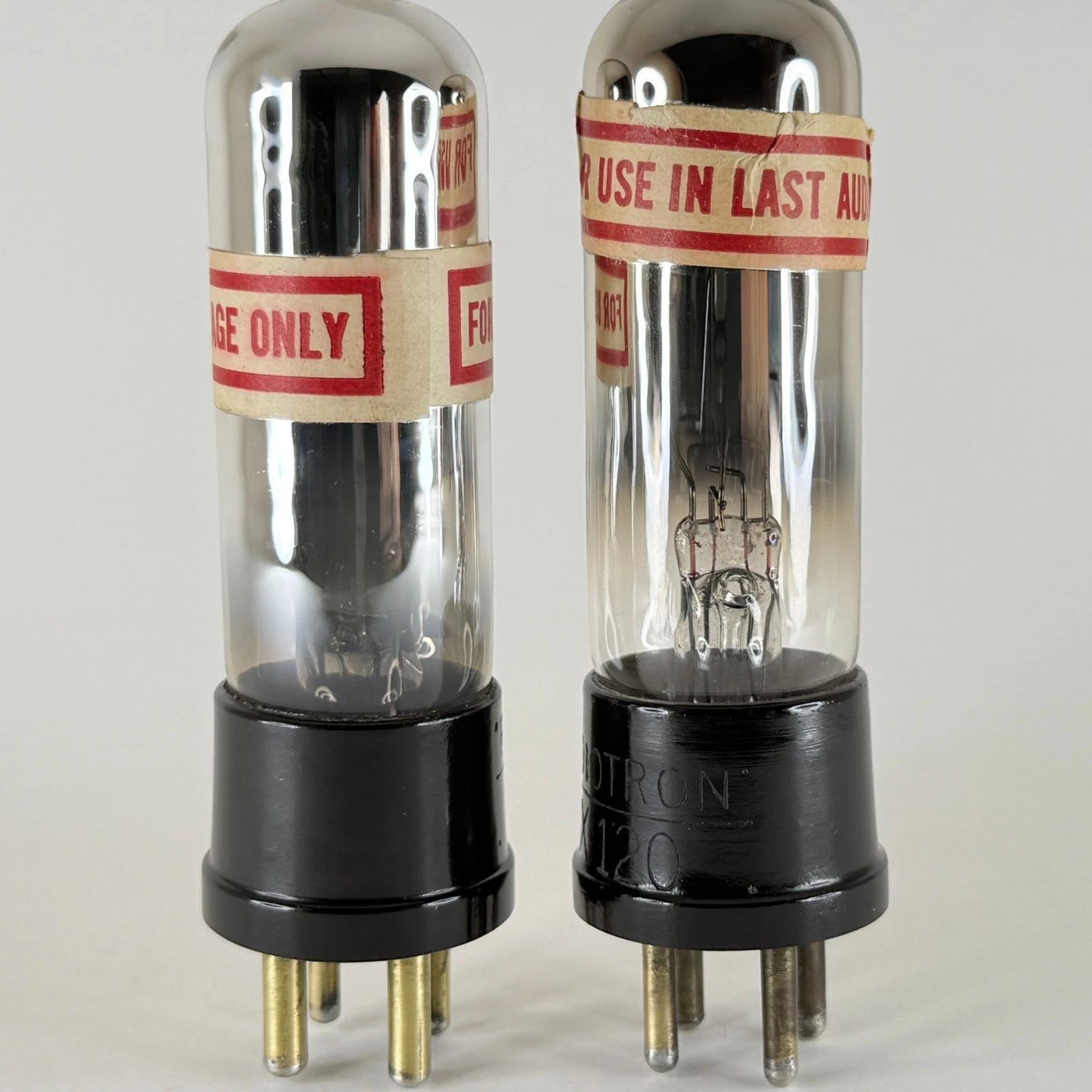 Tested Balanced Matched Pair RCA Radiotron UX-120 Tubes Type 20 UX 120 Tubes (c)