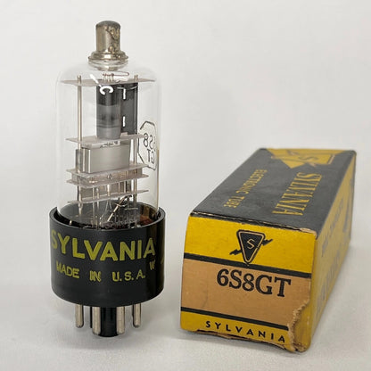 (1) Tested Sylvania 6S8GT Tube with Box Date Code XYZ Sylvania 6S8 GT Tube (b)