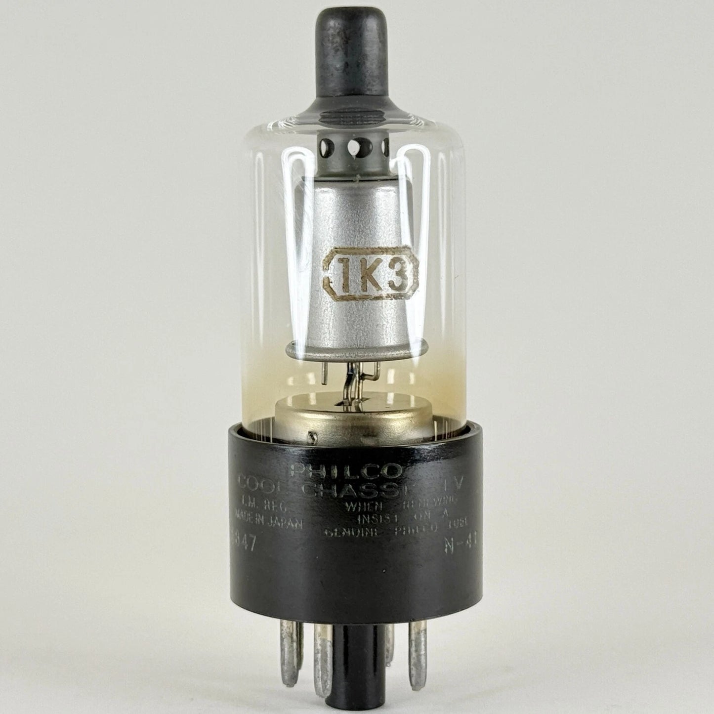 (1) Tested Philco 1K3 Tube Made in Japan Date Code 6847 N-41 1K3 Rectifier Tube