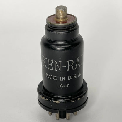 (1) Tested Ken-Rad 6K7 Tube Date Code A-7 Ken Rad 6K7 Pentode Black Metal Tube