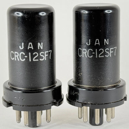 Tested Matched Pair 1944 Military RCA JAN CRC 12SF7 Tubes Codes H5E & Boxes (a)