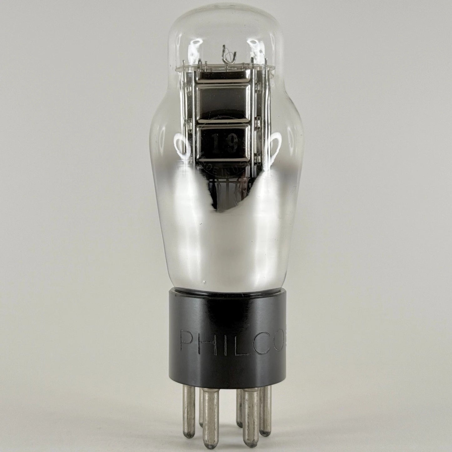(1) Tested Philco Type 19 Tube Engraved Base Date Code S5 Double Triode 19 Tube