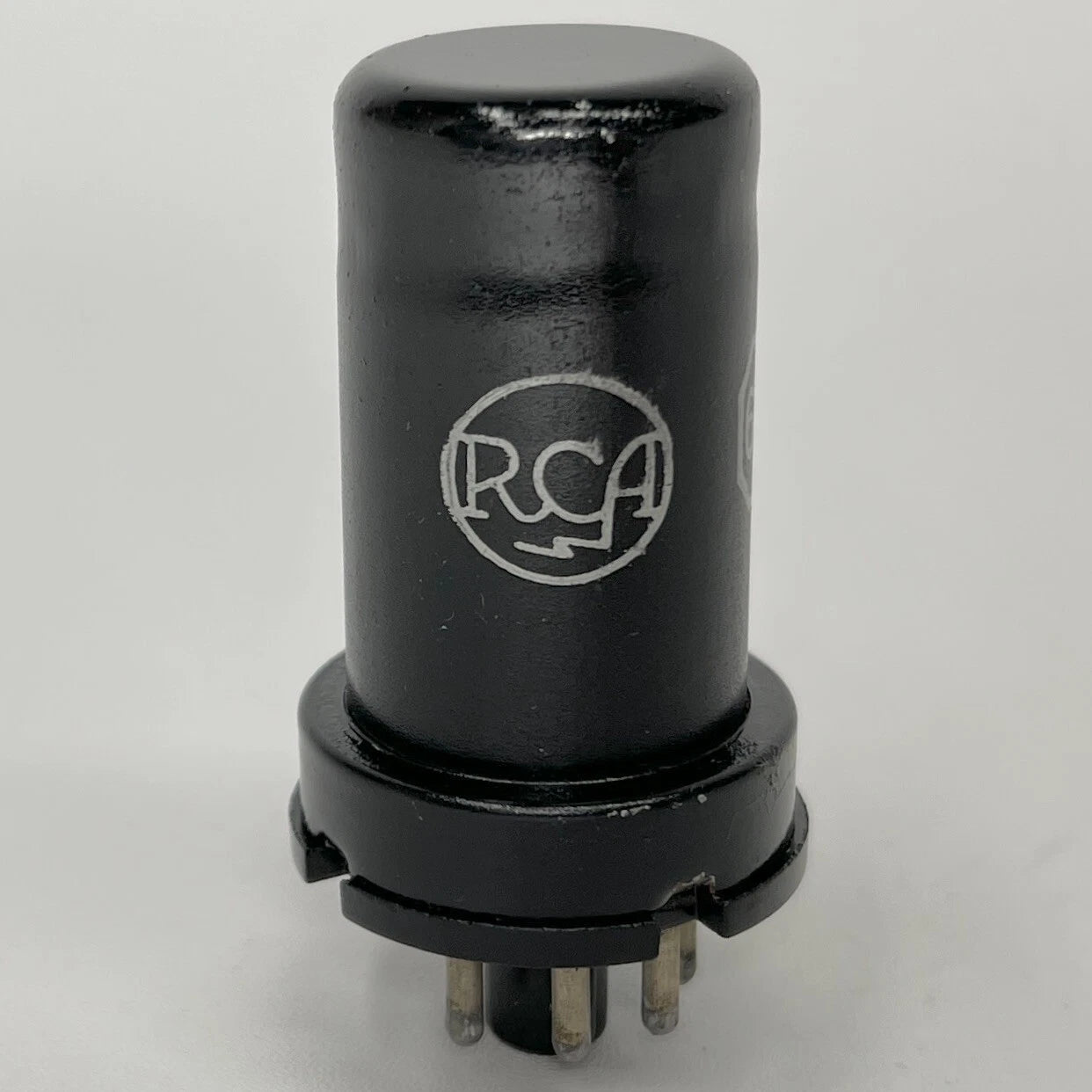 (1) Tested RCA 6C5 Tube Date Code K3 Medium Mu Triode Black Metal Tube
