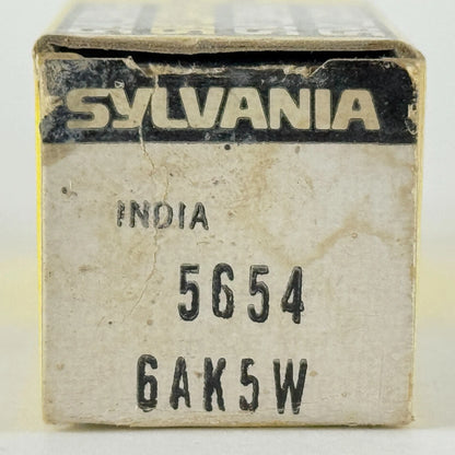 (1) Tested Sylvania 5654 6AK5W Tube with Box Date Code BH Made in India (b)