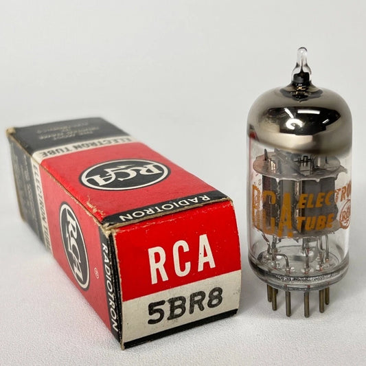 (1) Tested RCA 5BR8 Tube with Box Date Code AQ Medium Mu Triode Cutoff Pentode