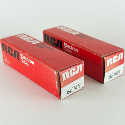 Tested Matched Pair RCA 6EM5 Tubes with Boxes Date Codes FN Beam Power Tubes