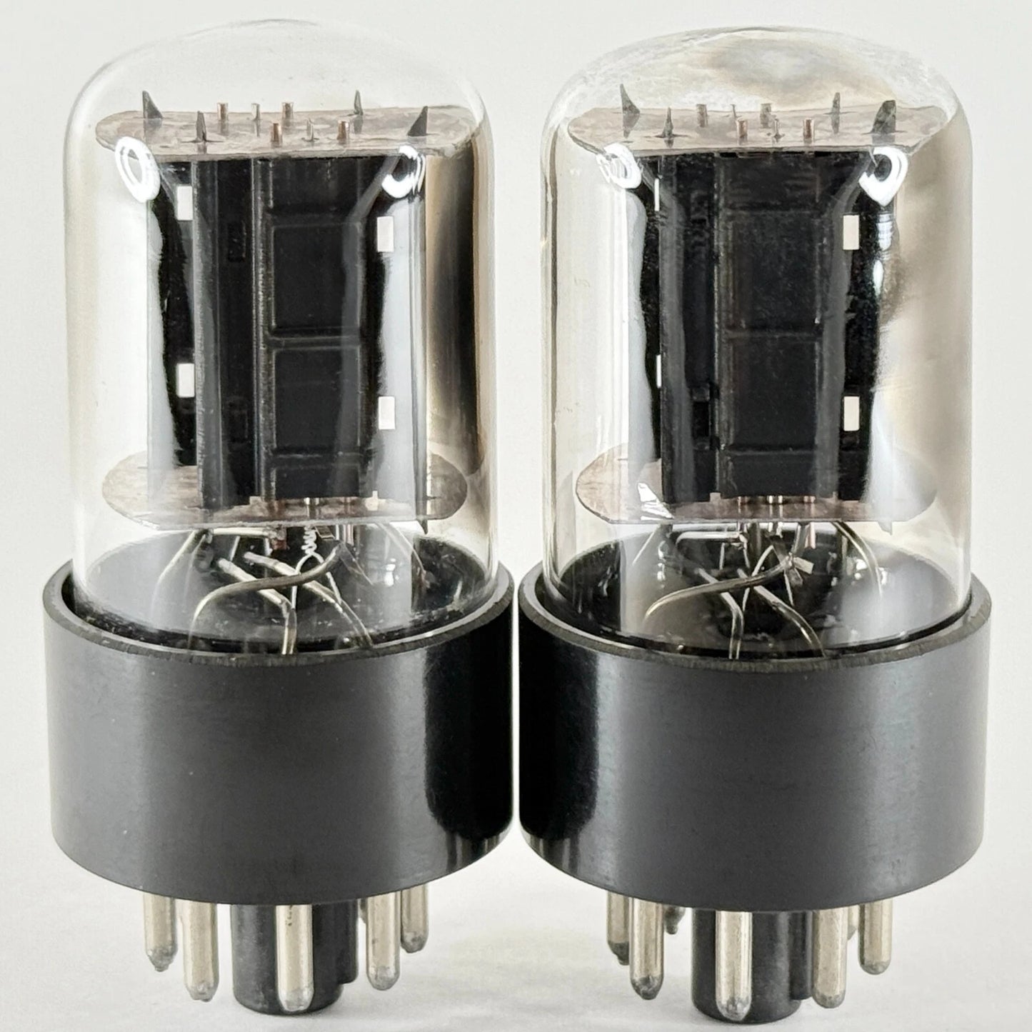 Tested Matched Pair RCA 6SN7 GTA Tubes Copper Grid Posts Black Plates 713 & 509