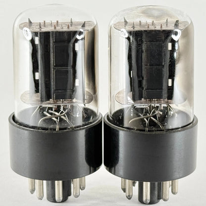 Tested Matched Pair RCA 6SN7 GTA Tubes Copper Grid Posts Black Plates 713 & 509