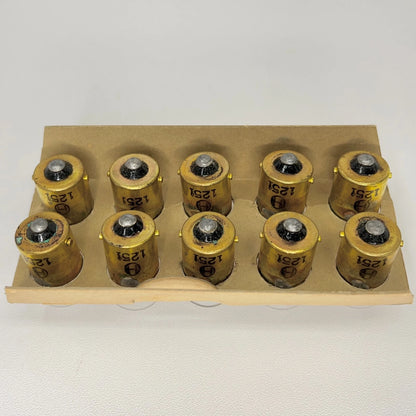 (10) Tested Vintage Hudson No. 1251 Clear Bayonet 28V Globe Auto Lamps Bulbs
