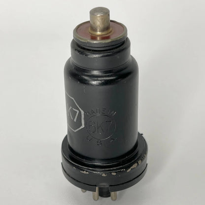 (1) Tested Ken-Rad 6K7 Tube Date Code A-7 Ken Rad 6K7 Pentode Black Metal Tube