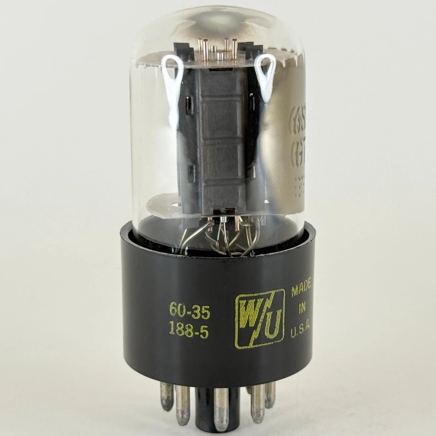 (1) Tested 1960 Western Union 6SN7GTB Tube Horseshoe Getter Code 60-35 6SN7GT