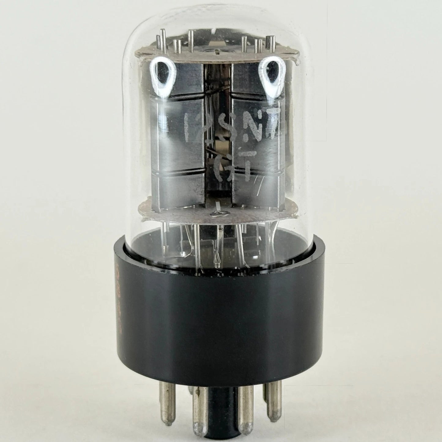 (1) Tested CBS JAN CHY 12SN7GT Tube Black Angled T Plates Code 5843 12SN7 GT
