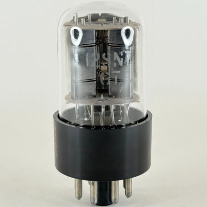 (1) Tested CBS JAN CHY 12SN7GT Tube Black Angled T Plates Code 5843 12SN7 GT