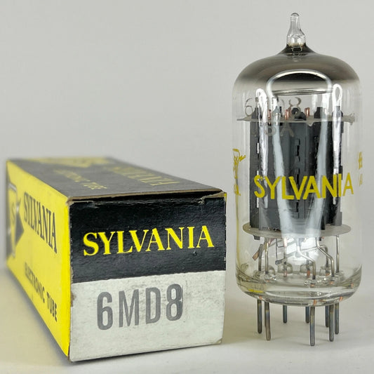 (1) Tested Sylvania 6MD8 Tube with Box Date Code fd AJD Medium Mu Triple Triode