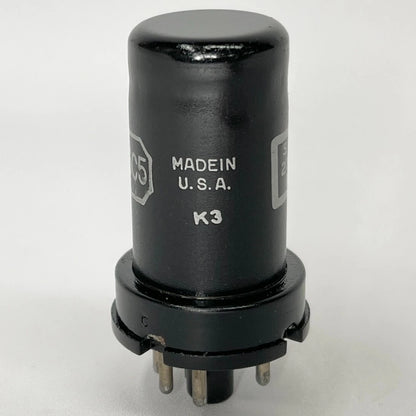 (1) Tested RCA 6C5 Tube Date Code K3 Medium Mu Triode Black Metal Tube