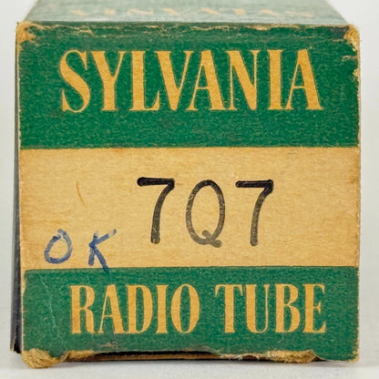 (1) Tested Sylvania 7Q7 Tube with Original Box Pentagrid Converter Loctal Tube