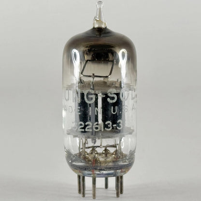 (1) Tested 1956 Tung-Sol 12AY7 Tube Code 613-3 Gray Plates Square D Halo Getter