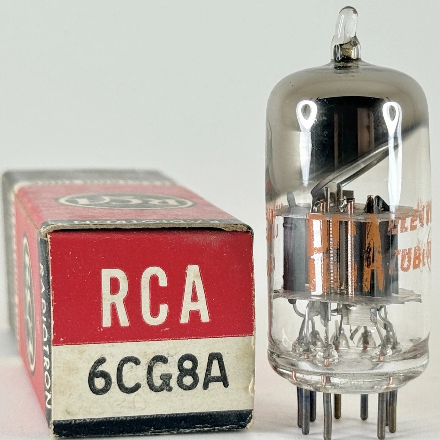 (1) Tested RCA 6CG8A Tube with Box Date Code AV 6CG8 A Tube Triode Pentode