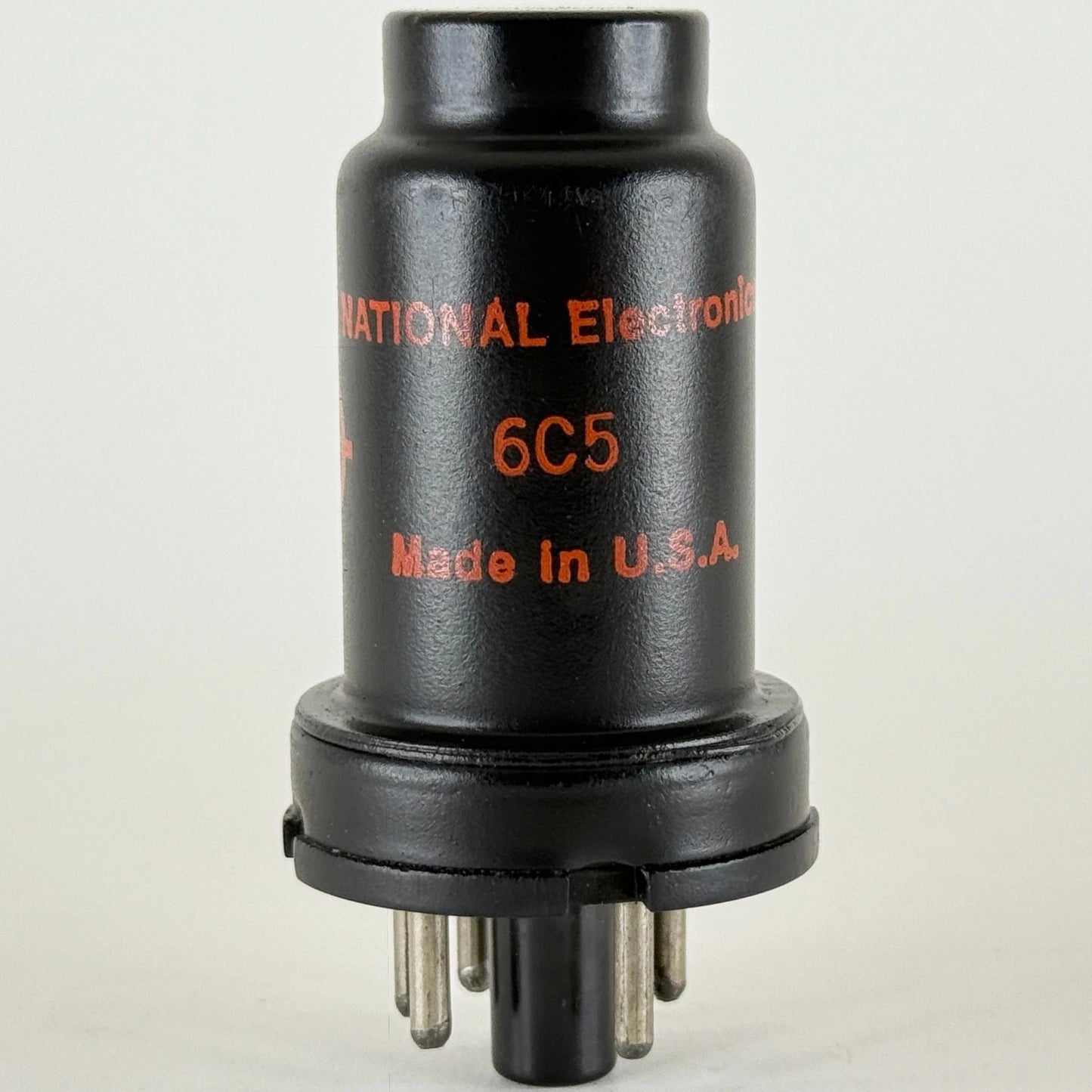 (1) Tested National Electronics 6C5 Tube Medium Mu Triode Black Metal Tube (b)