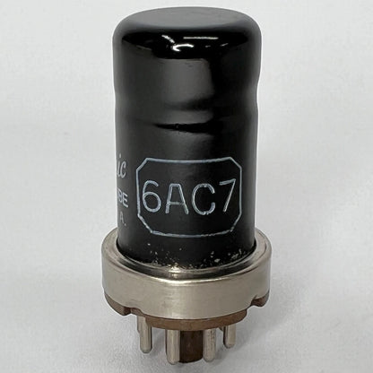(1) Tested GE 6AC7 Tube Date Code SV Micanol Base General Electric 6AC7 Pentode