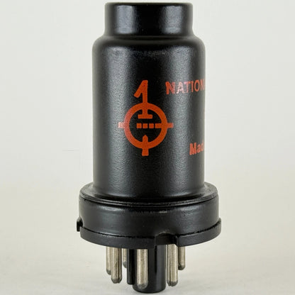 (1) Tested National Electronics 6C5 Tube Medium Mu Triode Black Metal Tube (b)