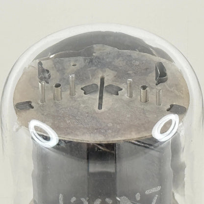 (1) Tested CBS JAN CHY 12SN7GT Tube Black Angled T Plates Code 5843 12SN7 GT