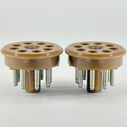 (2) New Octal 8 Pin Male Connector Socket Plugs Speaker Wire Harnesses Tube