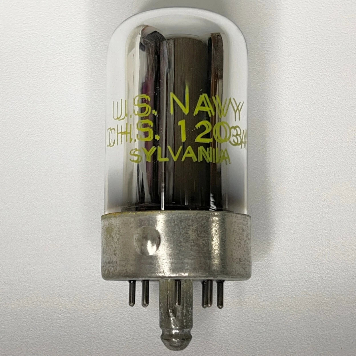 (1) Tested 1942 U.S. Navy Sylvania CHS 1203A Tube with Box 1203 A Loctal Tube