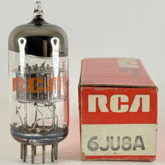 (1) Tested RCA 6JU8A Tube with Box Date Code GF 6JU8 A Quadruple Diode Tube