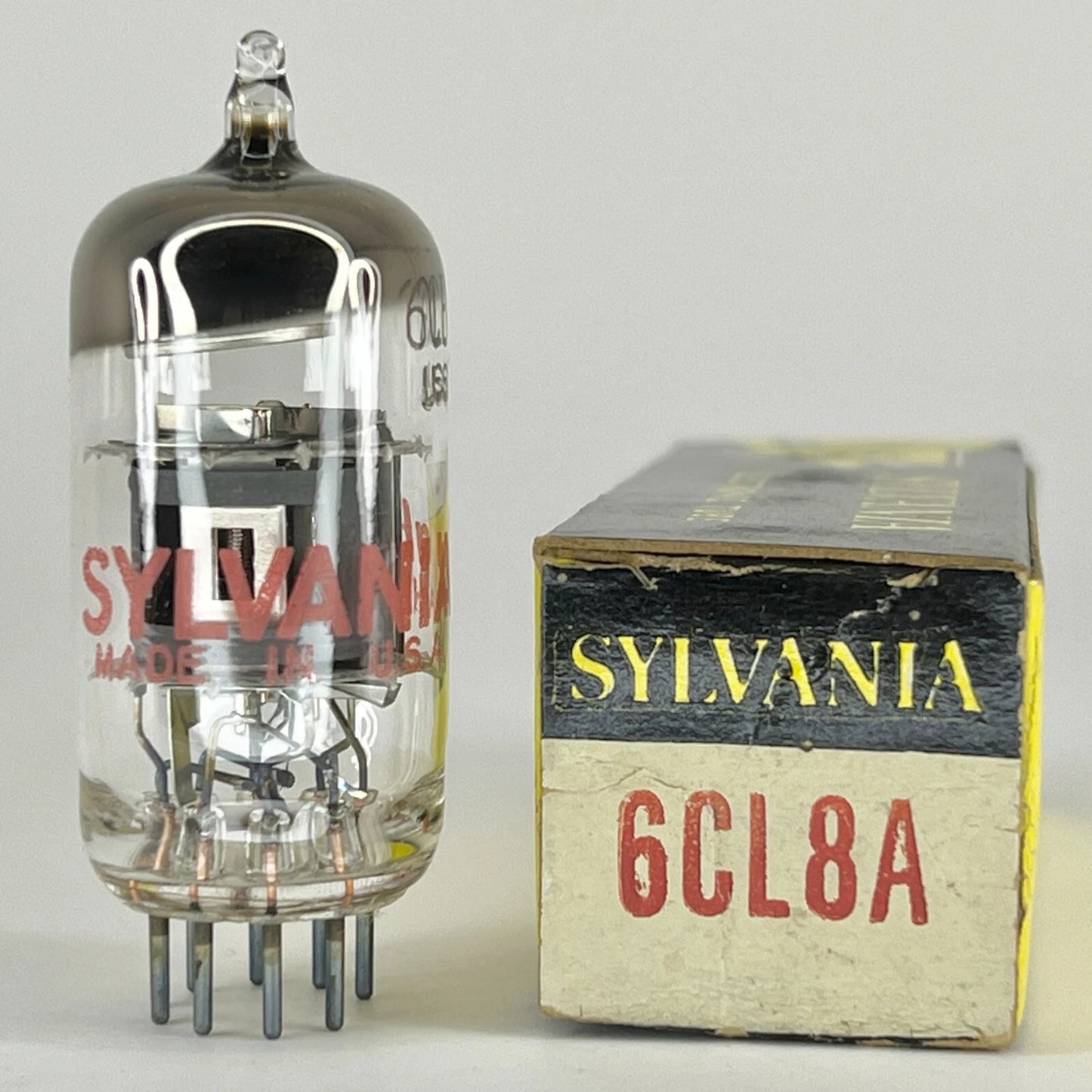(1) Tested Sylvania 6CL8A Tube with Box Date Code ah AHZ Sylvania 6CL8 A Tube