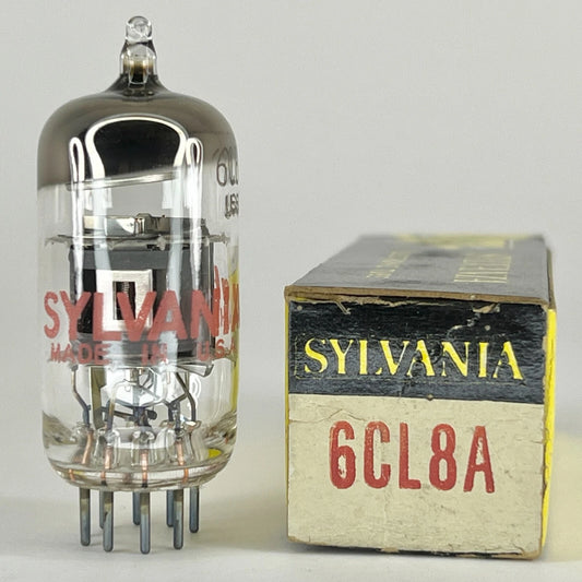 (1) Tested Sylvania 6CL8A Tube with Box Date Code ah AHZ Sylvania 6CL8 A Tube