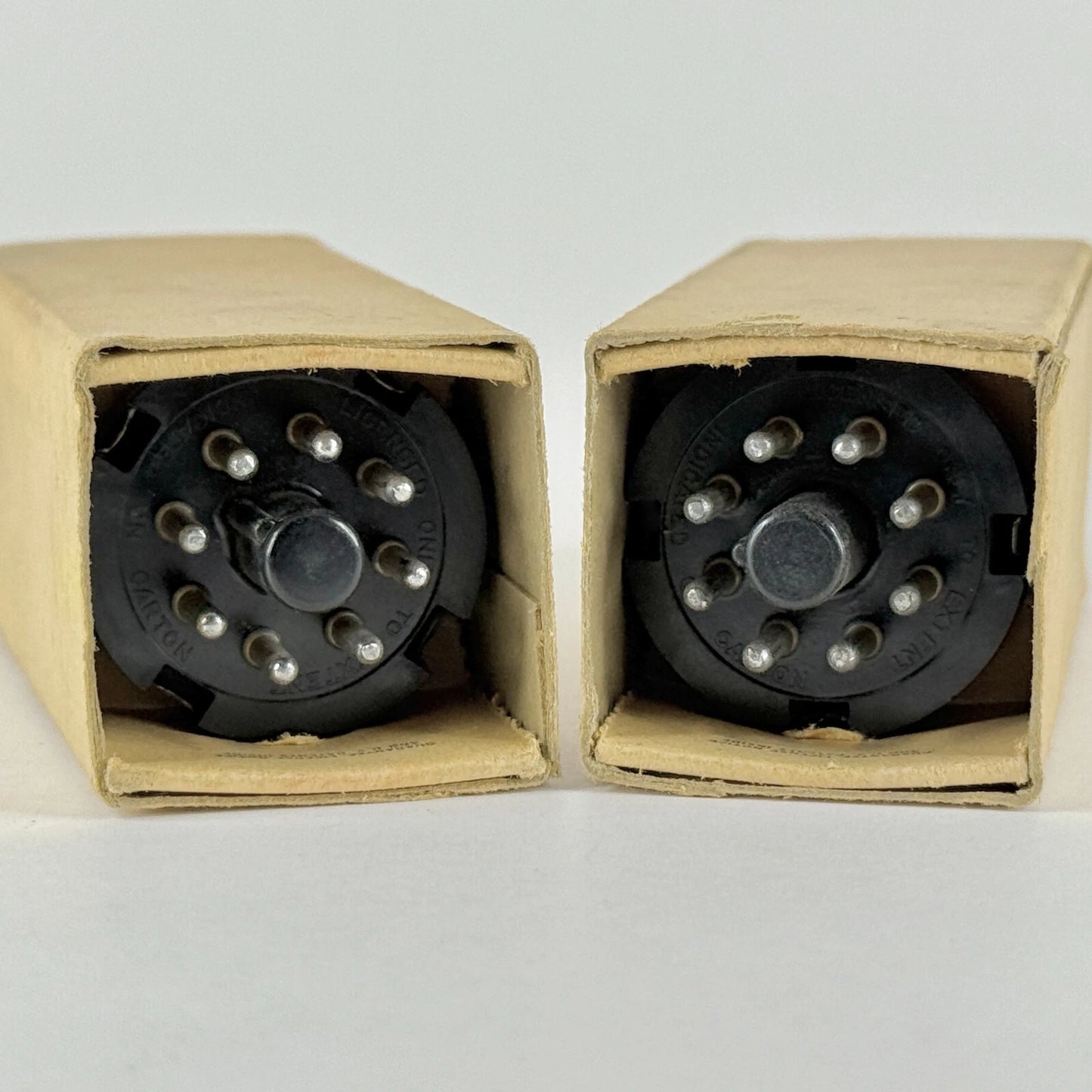 Tested Matched Pair 1944 Military RCA JAN CRC 12SF7 Tubes Codes H5E & Boxes (a)