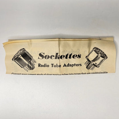 Vintage JFD Sockette 24A Radio Tube Socket Adapter For 6SD7GT Tube to 7A7 Tube