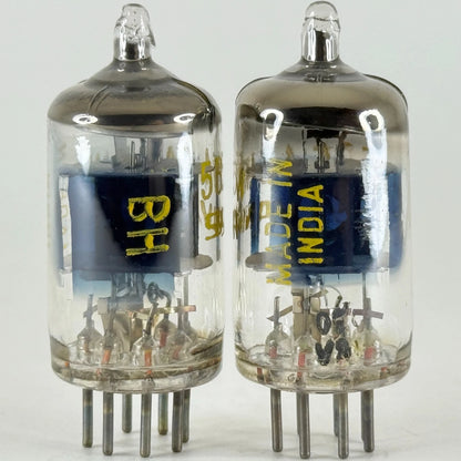 Tested Pair of Sylvania 5654 6AK5W Tubes with Boxes Codes BH Made in India (a)
