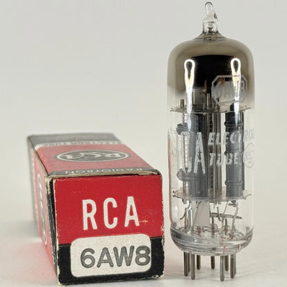 (1) Tested RCA 6AW8 Tube with Box Date Code BKP 6AW8 High Mu Triode Pentode