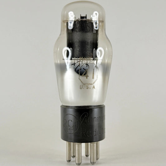 (1) Tested RCA Cunningham Type 41 Tube Engraved Base Date Code J3 Power Pentode